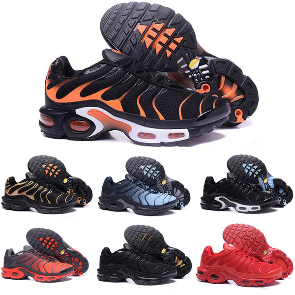 NEW 2018 AIR TN PLUS Top Cheap Mens Shoes Rainbow Green TN Ultra Sports Requin Sneakers air Caushion Running shoes Size 40-46