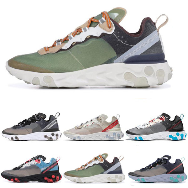 2019 Total Orange Epic React Element 87 Running Shoes For Women men Dark Grey Blue Chill Trainer 87s Sail Green Mist Sports Sneakers