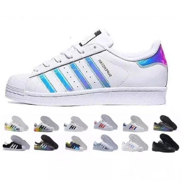 2018 Stan smith Superstar Original White Hologram Iridescent Junior Gold Superstars Sneakers Originals Women Men Sport Running Shoes