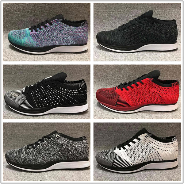 Free Shipping Top Quality Fly Racer Running Shoes For Women & Men, Lightweight Breathable Athletic Outdoor Sneakers Eur 36-45