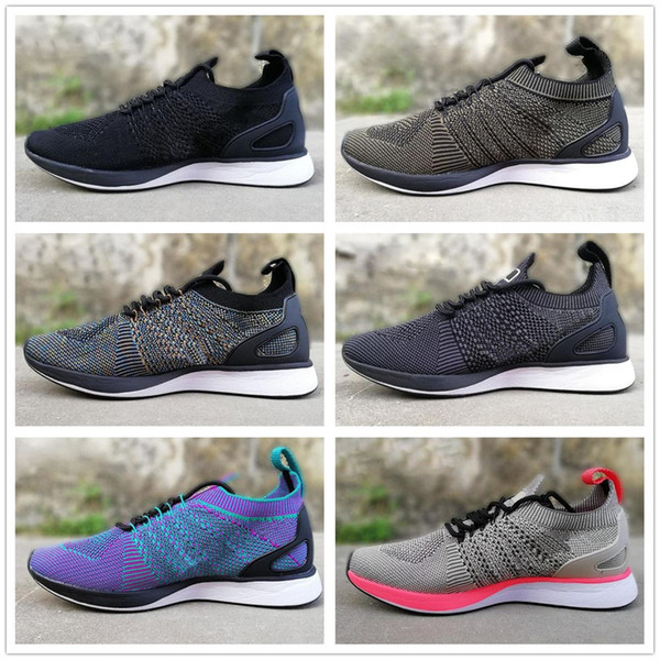 2018 Top Men Women Casual Fly Racer Trainer Chukka Black Red Blue Grey Lightweight Breathable Walking Sneakers Casual Shoes Size 36-45