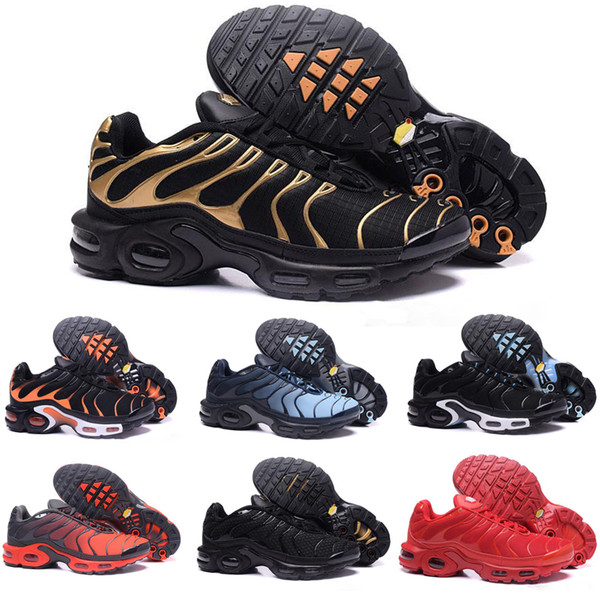 2019 New Design Top Quality TN Mens shOes Breathable Mesh Chaussures Homme Tn REqUin Noir Casual Running ShOes Size 7-12