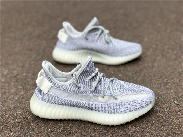 2018 Hot Authentic 350 V2 Static Kanye West Man Women Outdoor Shoes Butter Sesame Zebra Semi Frozen Yellow EF2905 Sneakers With Box