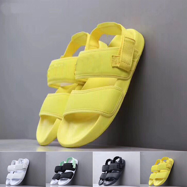 2019 Women Designer Sandals Rihanna Slippers Girls Sandals Fashion Black Yellow Green White Slides Mens Designer Flip Flop Size 36-45