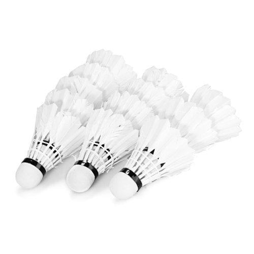 Super sell 12 White Feather Shuttlecocks Birdies Badminton Training