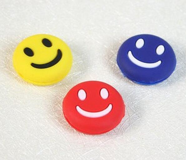 500 pcs Lovely Cute Mini Smile Face Shock Vibration Dampener Absorber for Tennis Racquet Racket