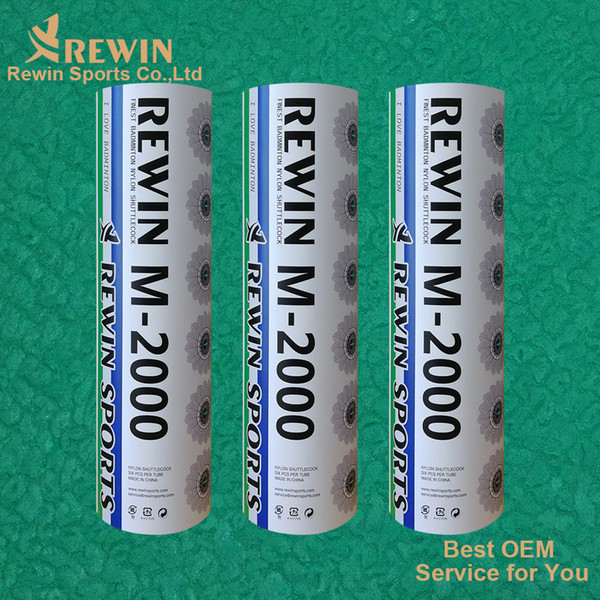 Top quality badminton nylon shuttlecock M-2000 Factory Wholesale 12pcs per lot similar quality as YY