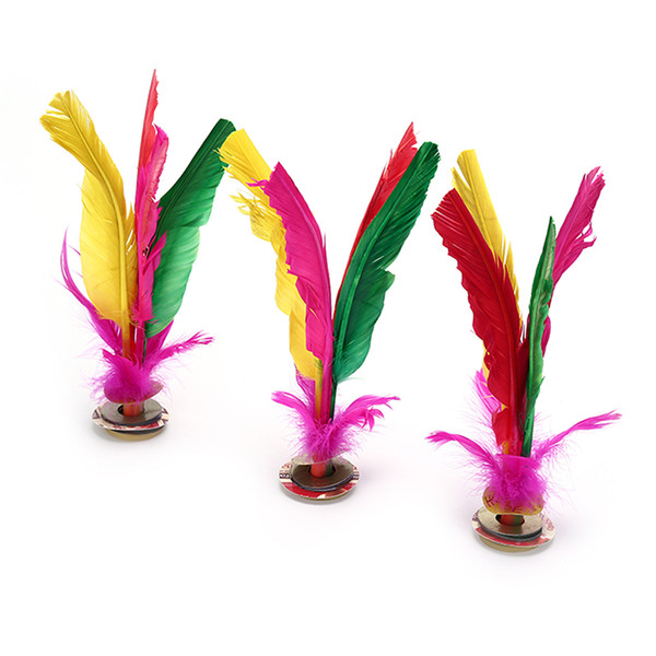 1Pcs Big Size 23cm Original China Jianzi Hacky Sack Foot Sports Game Kick Feather Kicking Shuttlecocks