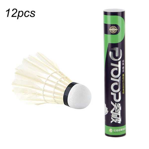 Wholesale- TOTOP Natural White Goose Feather Badminton Training Ball Exquisite Workmanship Sport Badminton Shuttlecocks Ball Free Shipping