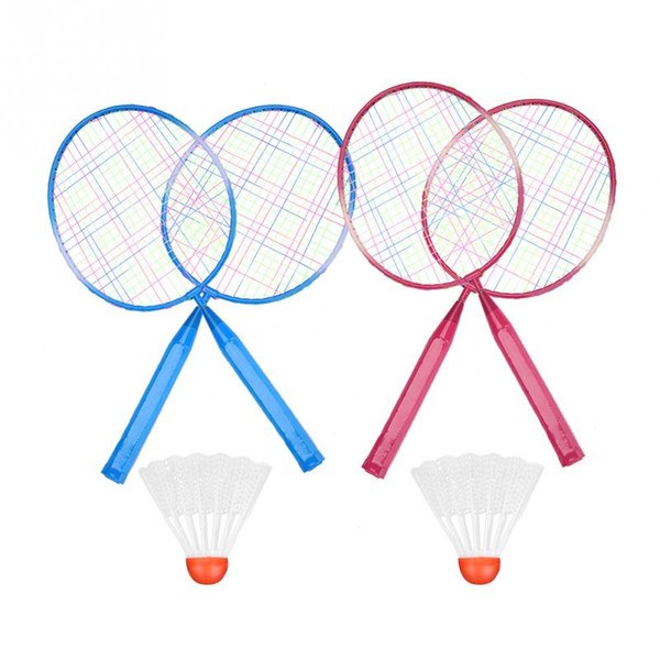 Colors Kids Children Alloy Training Badminton Racket Durable Light-weight Practice Badminton Racket Racquet With Balls