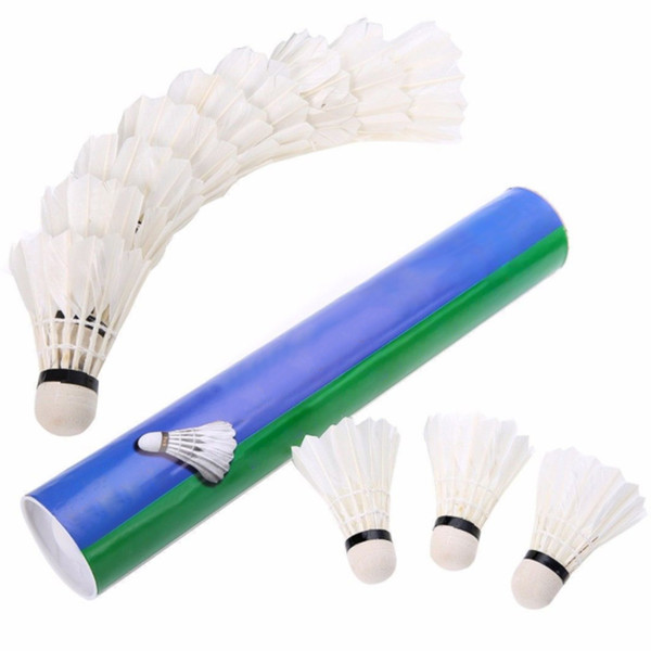 12Pcs Badminton Feather Flying Stability Durable Training Game Sport Light Plastic Nylon Badminton Balls