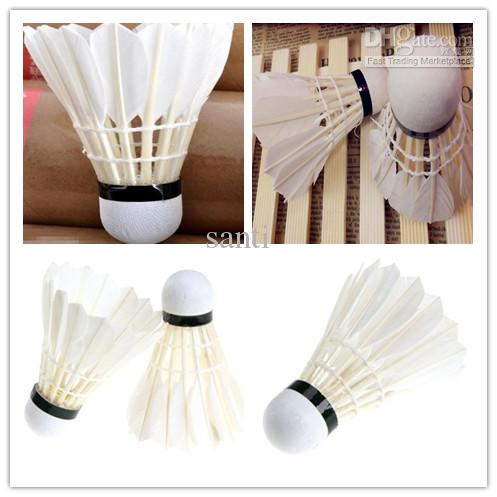 Training White Goose Feather Shuttlecocks Birdies Badminton Ball Game Sport 70 speed