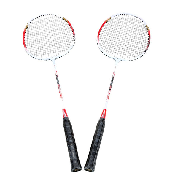 Y1208R 2Pcs Training Badminton Racket Racquet with Carry Bag Sport Equipment Durable Lightweight Aluminium