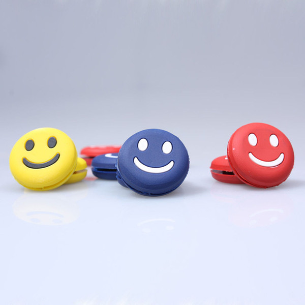 3PCS Smile FaceVibration Dampener Shock Absorber for Tennis Badminton Racquet Silicone 3PCS Color random