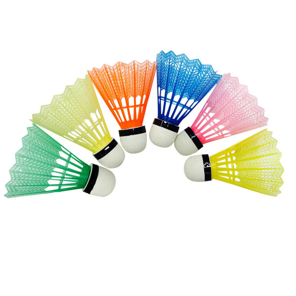 badminton Ball 6 pcs Training Exercise Nylon Shuttlecocks Badminton Ball Game Sport Multicolor Sport Accessories