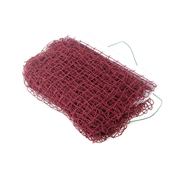 Standard Professional Training Square Mesh Braided Badminton Net Dark Red
