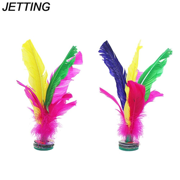 1 Pc Brand Kick Feather Kicking Shuttlecocks Badminton Big Size 20CM Original China Jianzi Hacky Sack Foot Sports Game