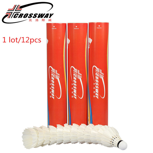 12 pcs Or 6 pcs barrel Badminton Shuttlecock White Class A Duck Feather Flying Stability Durable Shuttlecock Ball