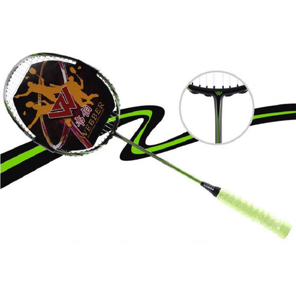 High Quality New 2 Pack Single Shot Double Pieces Of Ultra Light Carbon Badminton Racket Free Shipping