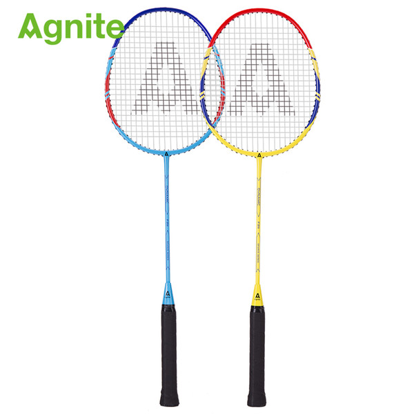 Agnite classic light aluminum alloy one badminton racket badminton racket men and women mixed doubles feather shot gift 3 balls