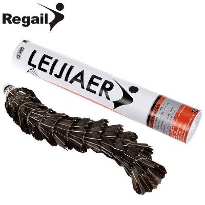 REGAIL 1003 12pcs Black Duck Feather Shuttlecocks Birdies Badminton Ball Game Sport Training