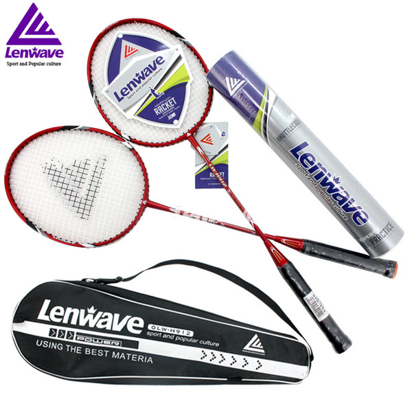 Sports Training Badminton Racket 1 Pair Badminton Rackets And 12 PCS Badminton Balls Free Shipping