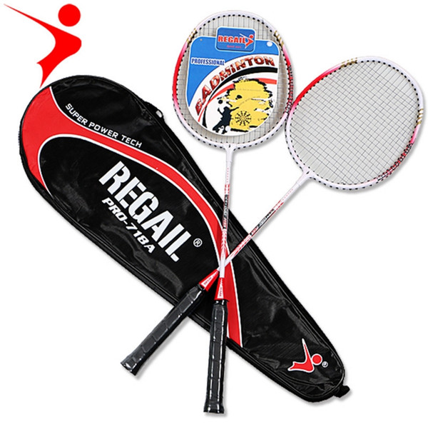 REAGAIL 20Lbs 718A Badminton Rackets Racquet Light Weight Outdoor Sports raquette de badminton 1 Pair with Bag