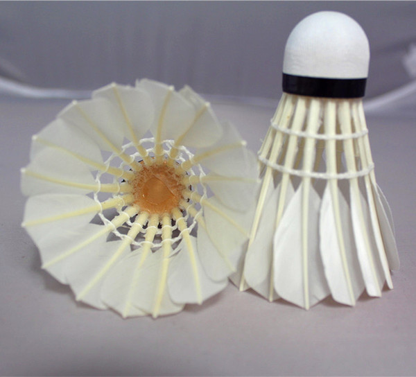 12Pcs Training White Teal Feather Badminton Shuttlecocks Ball 12 In 1 Set For Badminton Beginner Learner Training Play Fitness