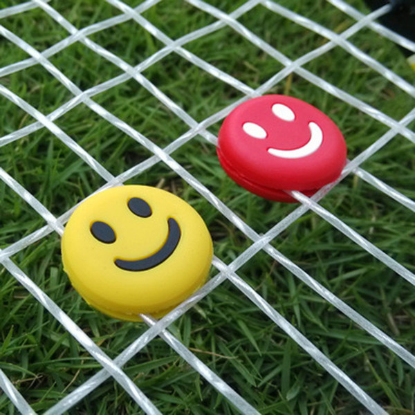 New Shock Resistant Tennis Squash Racket Vibration Dampener Silicone Smile Face Racket Vibration Sport Absorber Shock Absorber