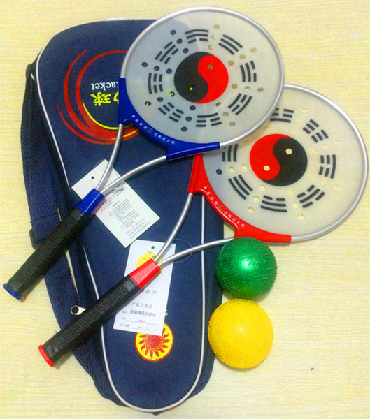 8balls+4 rackets+2 bags Workout Chinese Kongfu Taichi racket set kung fu fitness taiji rouli power Ball bodybuilding wholesale
