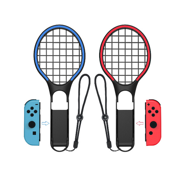 2019 New Arrival DOBE Switch Colourful Tennis Racket for N-Switch Joy-Con Controllers Grips for Somatosensory Games Aces 2 Pack