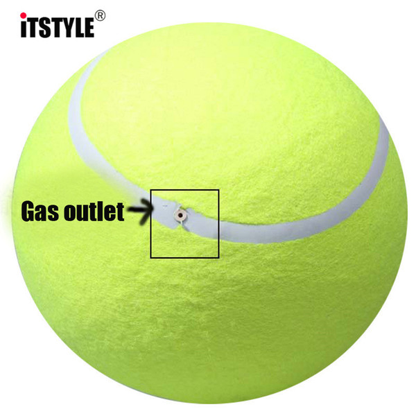 Wholesale- ITSTYLE 24cm Giant Tennis Ball For Pet Chew Toy Big Inflatable Tennis Ball Signature Ball Supplies Outdoor Cricket