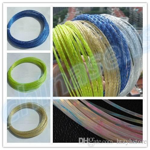 Wholesale- 1PCS 12M Rough 1.35MM titanium tennis string line crystal Power tennis rackets strings training racquet string line