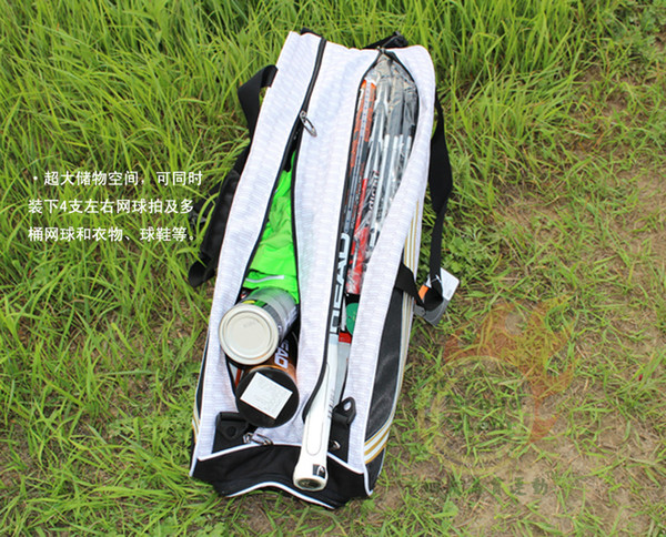 2016 Genuine Multifunction 3-4 pieces tennis racket Polyester Tennis racket bag 9 pieces badminton racket bag Independent shoe warehouse