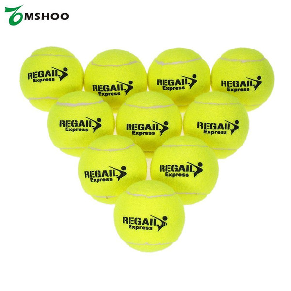 2018 10PCS High Resilience Tennis Ball Durable Training Exercise Practice Tennis Ball Tennis Accessories for Beginners Competition