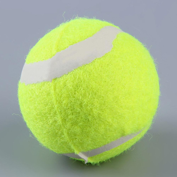 Wholesale- 1pc Yellow Rubber Pet Dog Tennis Ball Baseball Petsport Thrower Chucker Launcher Play Toy Signature Tools Support Puppy Balls