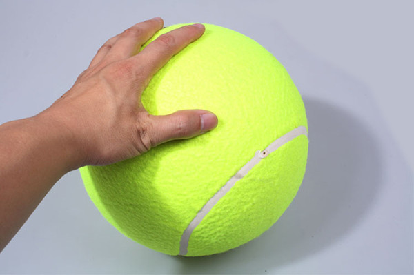 Wholesale- Big 9.5Inch Tennis Ball Kids Pet Toy Balls Signature Ball Outdoor Fun Durable Wear Resistant Yellow Inflatable
