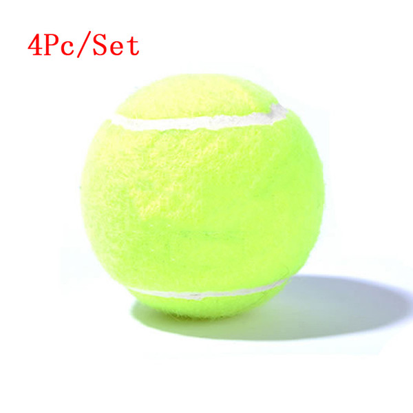 4PC/Set Yellow Tennis Balls Sports Tournament Outdoor Fun Cricket Beach Dog High Quality Waterproof Effect Tennis Balls Free