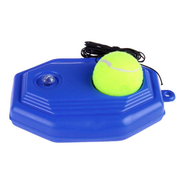 1pc Blue Plastic Racket Ball Trainer Single Tennis Practice Base Elastic Tennis Exercise Training Set Device Accesories