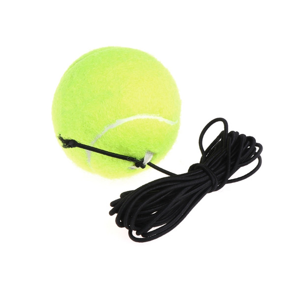 Green Resilience Tennis Balls Trainer Exercise Rubber Cord Elastic Band Rebound