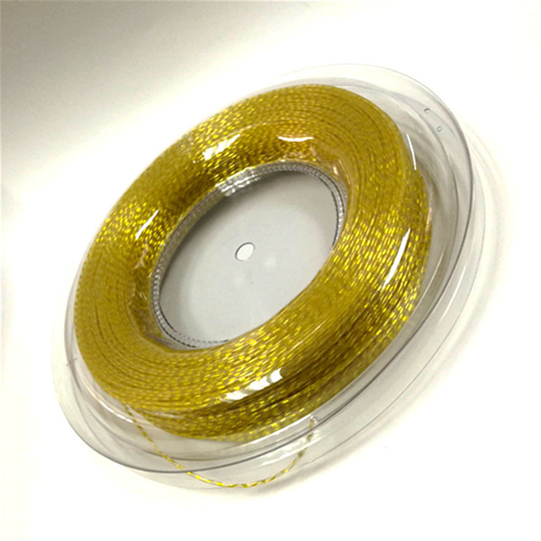 Hot sale gold color racket tennis string nylon monofilament tennis string filament 1.35mm synthetic string tennis for gut racket