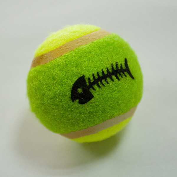 Wholesale- Pet Dog Toy Tennis Ball 4 pcs/lot Chew Environmental Rubber Training Play Molar Cheap Random Color for Puppy Sport Entertainment