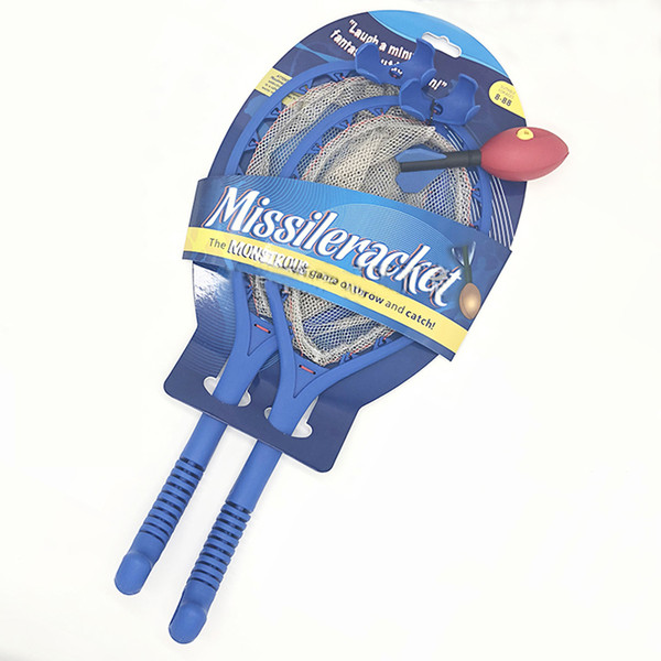 Funny Missile Tennis Racket Child Toys Missile racket Funslinger Kit Bullseye Net Missileracket Outddor Fun Kids Gifts Game Toys