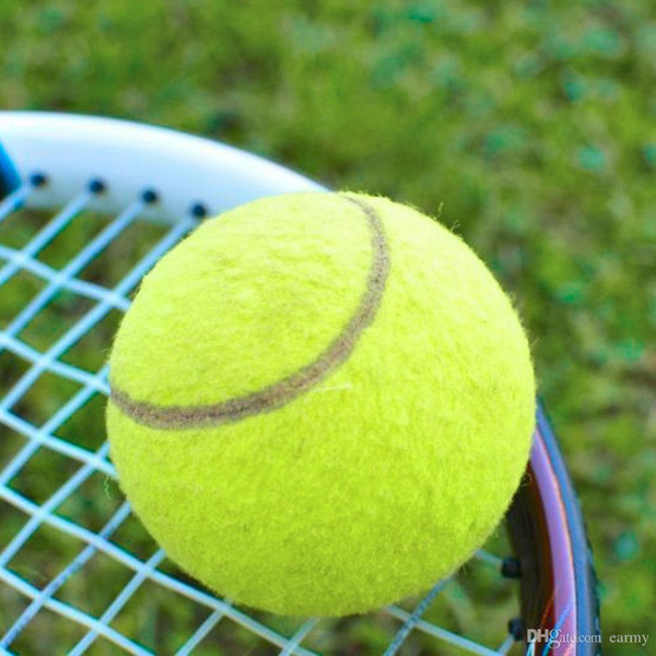 Wholesale- 1 pcs Yellow Tennis Balls Sports Tournament Outdoor Fun Cricket Beach Dog Ideal for Beach Cricket Tennis Practice or Beach/etc