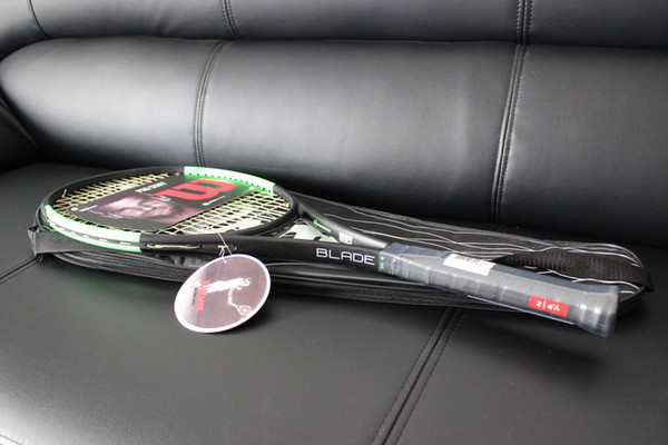 Wholesale top quality tennis rackets Blade 98 Green racquet with string and bag 1 piece racket free shipping