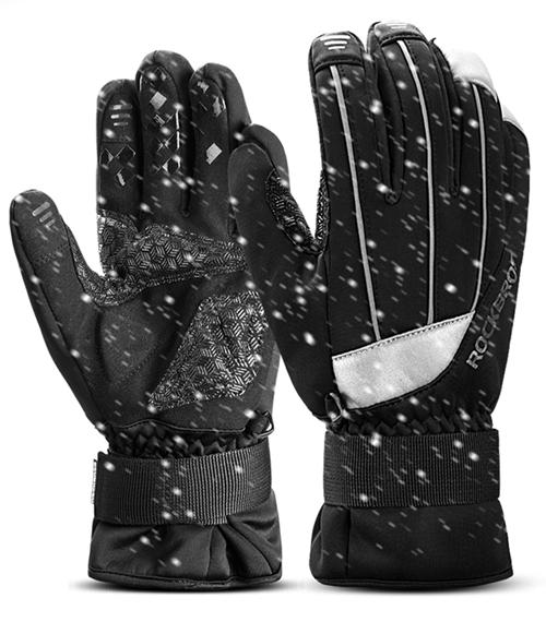 Wholesale Snowboard Fleece Warmer Ski Gloves Skiing Winter Waterproof Protection Gloves Reflective Anti-slip Anti-shock Motorcycle Glove