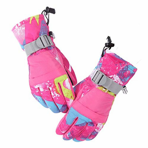 Runature Waterproof Children Kids Winter Warm Skiing Gloves for Women Men Windproof Ski Gloves Snowboarding Cycling Glove