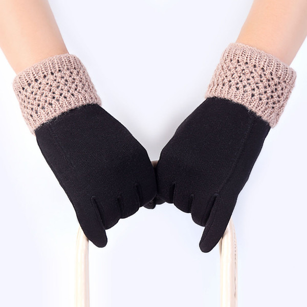 New 1 Pair Women Winter Outdoor Sport Warm Gloves Touch Screen Mitten de30de22