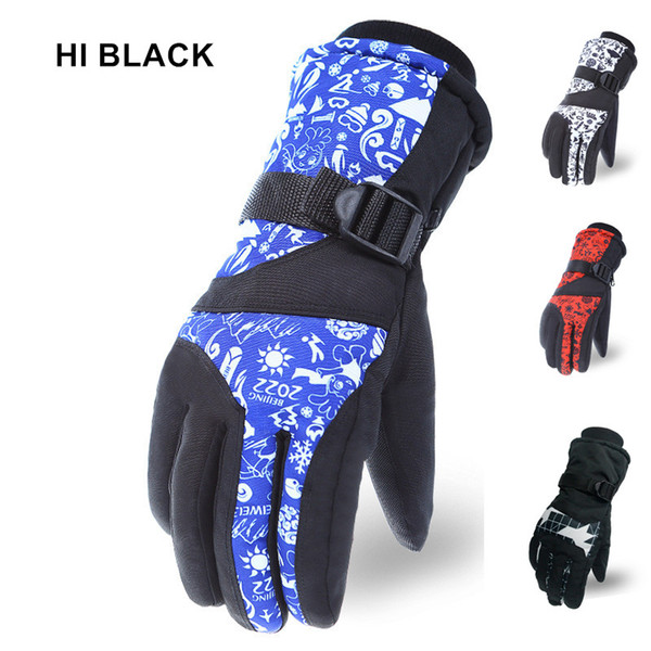 HI BLACK Men's Ski Gloves Snowboard Gloves Snowmobile Motorcycle Riding Winter Windproof Waterproof Unisex Snow