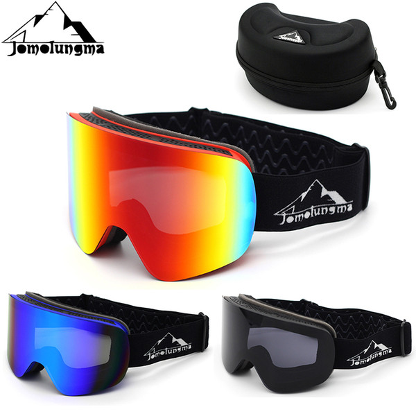 Jomolungma TG800C Ski Goggles Men Wome Big Cylindrical Double Layers Anti-Fog HD Polarized With Case Snow Snowboard Eyewears Outdoor Glasses